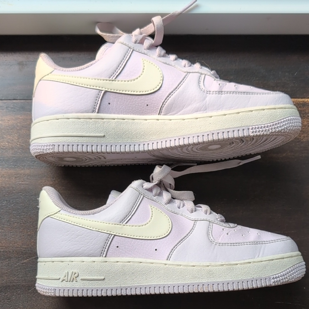 Nike Air Force 1 '07 Sneakers in Soft Lavender and Cream